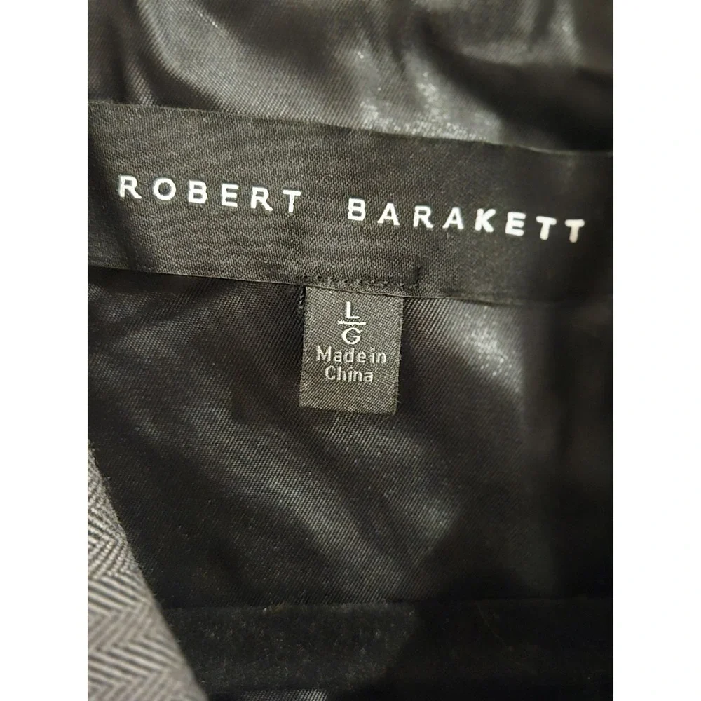 Robert Barakett Corsa Shirt Jacket Mens Large Gray Herringbone NWT RB323347